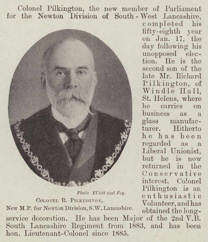 Coronel R Pilkington, Novo Membro da Divisão de Newton, SW Lancashire de English Photographer