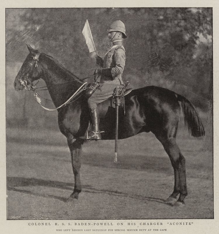 Coronel RSS Baden-Powell no seu Charger Aconite de English Photographer