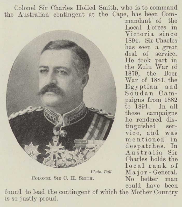 Coronel Sir CH Smith de English Photographer