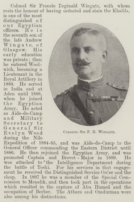 Coronel Sir FR Wingate de English Photographer