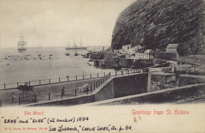 Coolie envia Erne e Elbe, Santa Helena de English Photographer