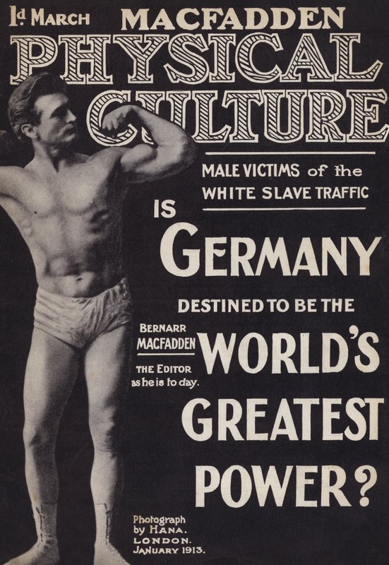 Capa da revista Physical Culture, janeiro de 1913 de English Photographer