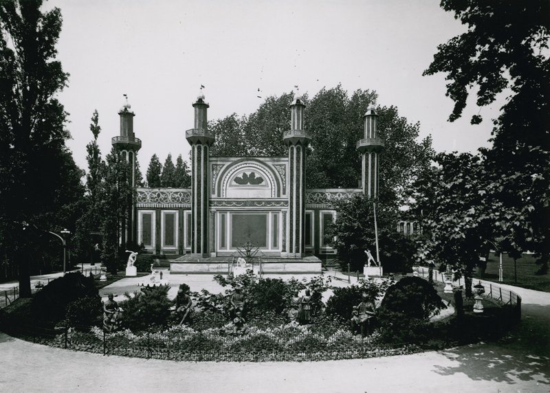 Cremorne Gardens; Londres: Templo dos fogos de artifício de English Photographer