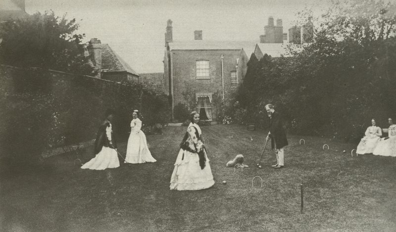 Croquet, no final da Inglaterra vitoriana (foto a p/b) de English Photographer