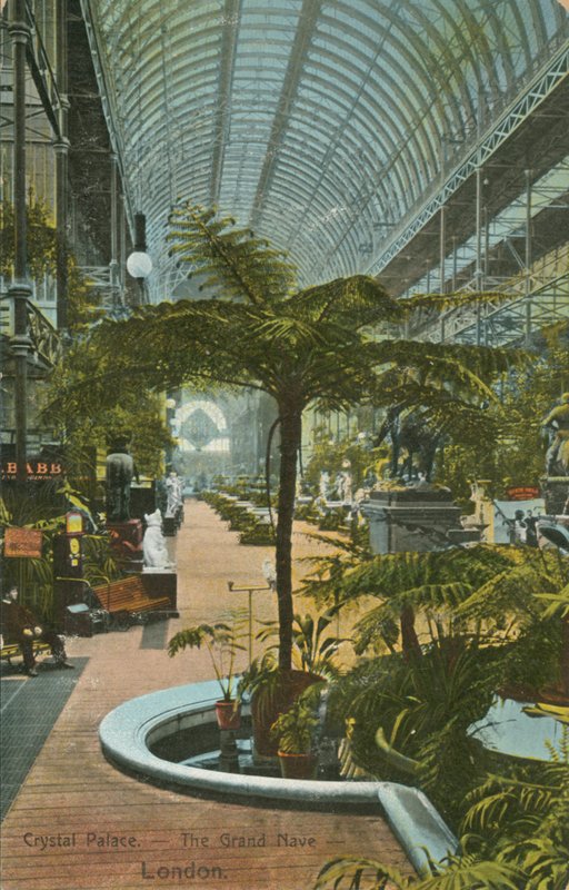 Palácio de cristal, a grande nave, Londres de English Photographer