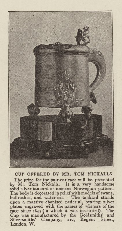Taça oferecida pelo Sr. Tom Nickalls de English Photographer