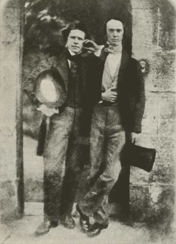 David Octavius Hill (esquerda) e W B Johnstone, diretor da Scotish National Gallery (foto a p/b) de English Photographer
