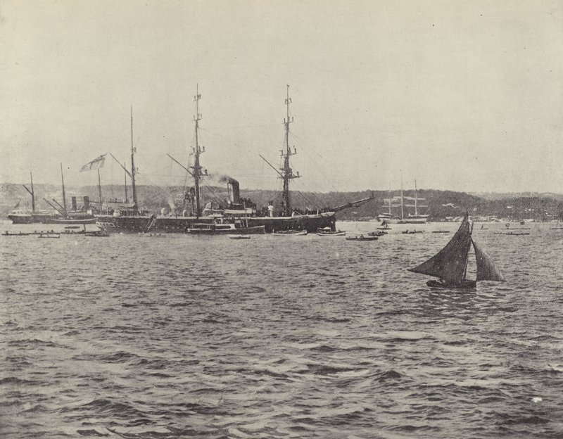 Partida do HMS Calliope de English Photographer