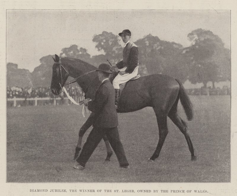 Jubileu de diamante, o vencedor do St Leger, possuído pelo príncipe de Gales de English Photographer