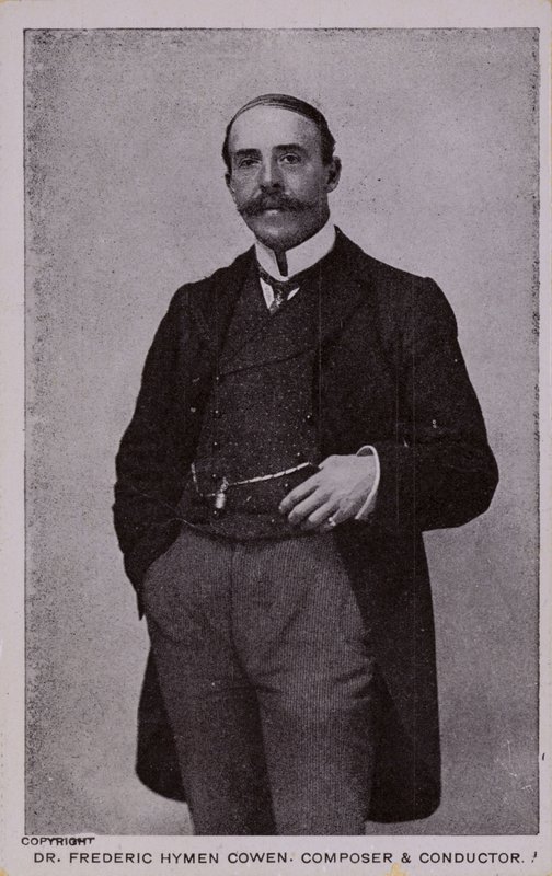 Dr. Frederic Hymen Cowen, compositor, pianista e maestro (1852-1935) de English Photographer