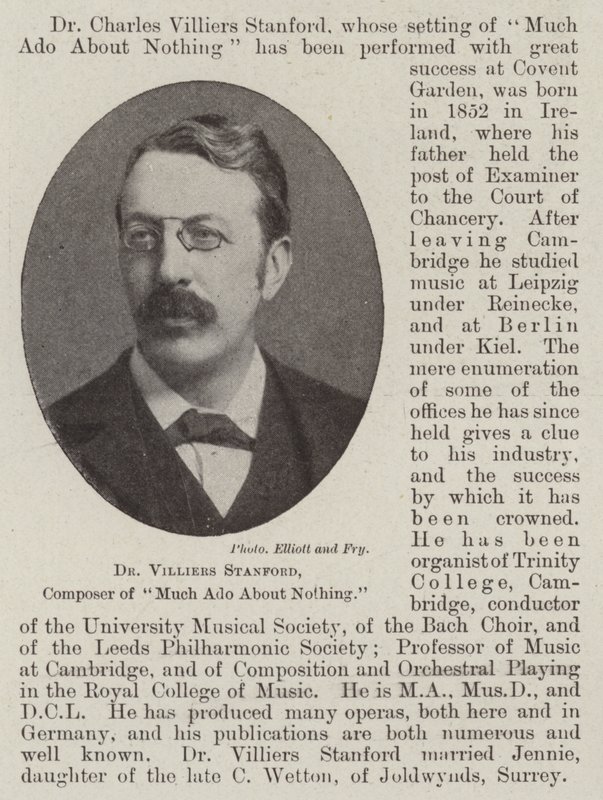 Dr. Villiers Stanford, compositor de muito barulho por nada de English Photographer