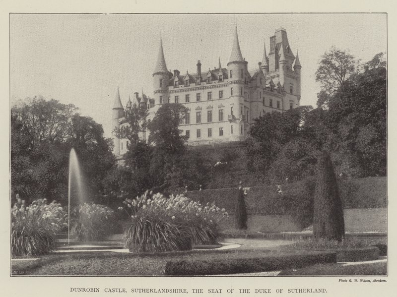 Dunrobin Castle, Sutherlandshire, a sede do Duque de Sutherland de English Photographer