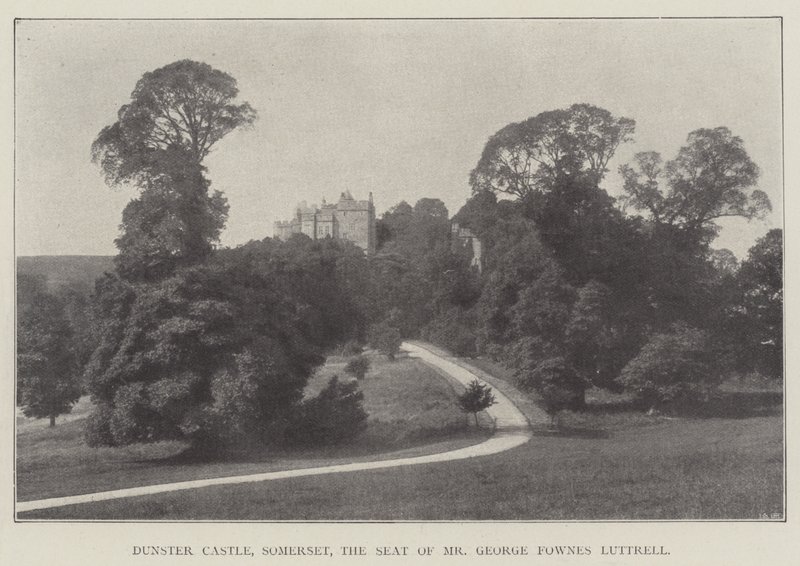 Dunster Castle, Somerset, a sede do Sr. George Fownes Luttrell de English Photographer