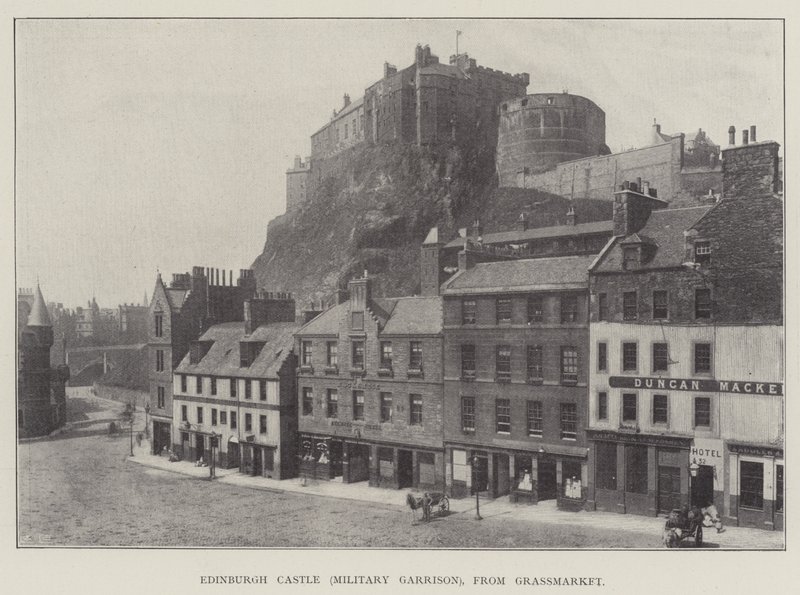 Castelo de Edimburgo (Guarnição Militar), de Grassmarket de English Photographer