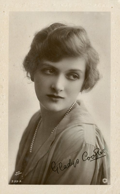 Cartão eduardiano de Gladys Cooper de English Photographer