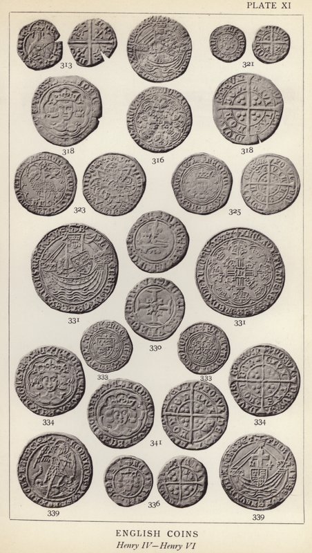 Moedas inglesas, Henry IV, Henry VI (foto a p/b) de English Photographer