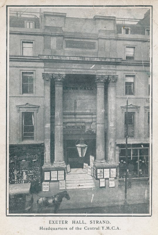 Exeter Hall, Strand, sede do YMCA Central de English Photographer