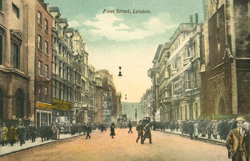 Fleet Street, Londres (fotografia a cores) de English Photographer