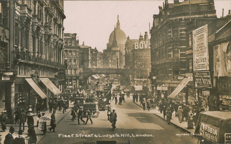 Fleet Street e Ludgate Hill, em Londres de English Photographer
