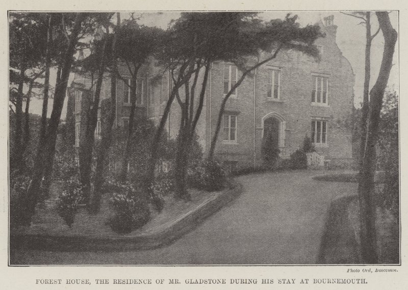 Forest House, a residência do Sr. Gladstone durante sua estadia em Bournemouth de English Photographer