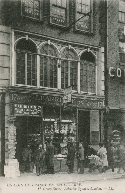 Livraria francesa, 17 Green Street, Leicester Square, Londres de English Photographer