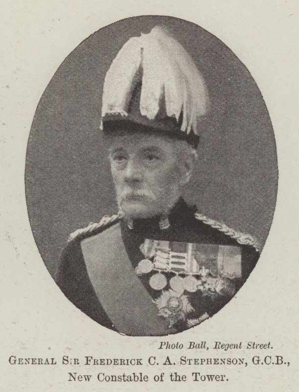 General Sir Frederick CA Stephenson, GCB, novo condestável da torre de English Photographer