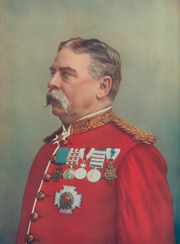 General Sir Hugh Gough. Guardião das Jóias, Torre de Londres de English Photographer