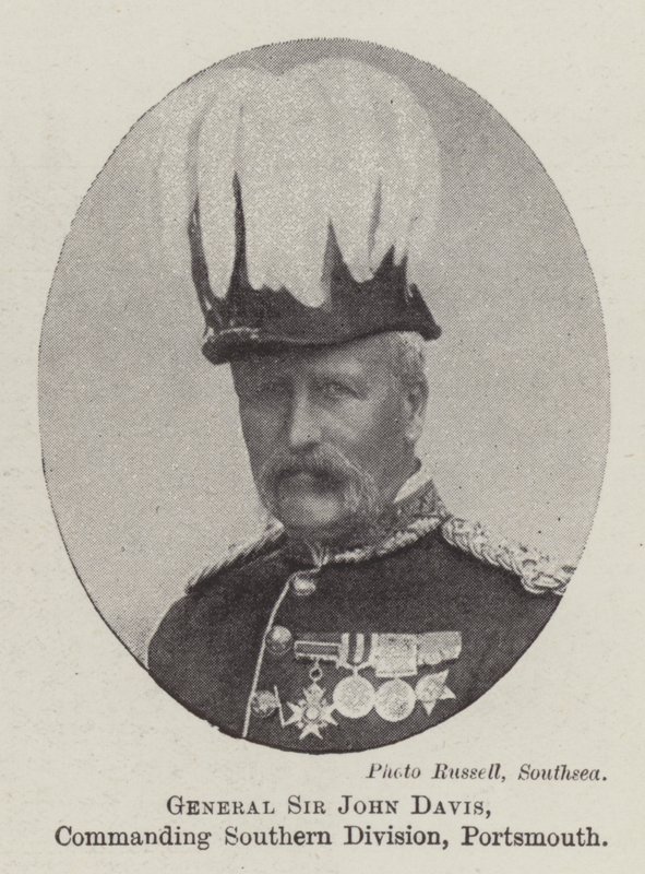 General Sir John Davis, comandante da Divisão Sul, Portsmouth de English Photographer