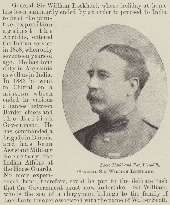 General Sir William Lockhart de English Photographer