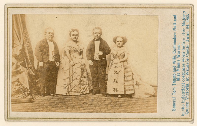 General Tom Thumb e sua esposa, Commadore Nutt e Miss Minnie Warren de English Photographer