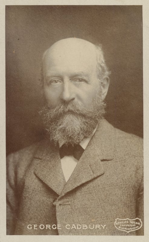 George Cadbury (1839-1922), fabricante inglês de chocolate e ativista em questões sociais de English Photographer