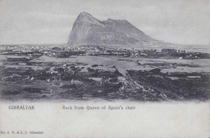 Gibraltar, Pedra da cadeira Queen of Spains (foto a p/b) de English Photographer