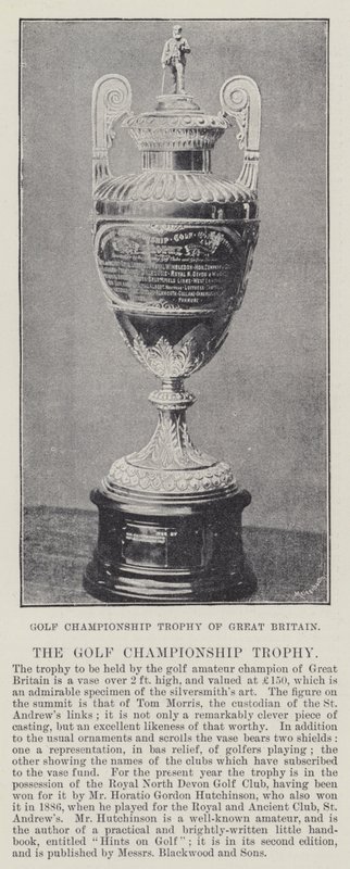 Troféu do Campeonato de Golfe da Grã-Bretanha de English Photographer