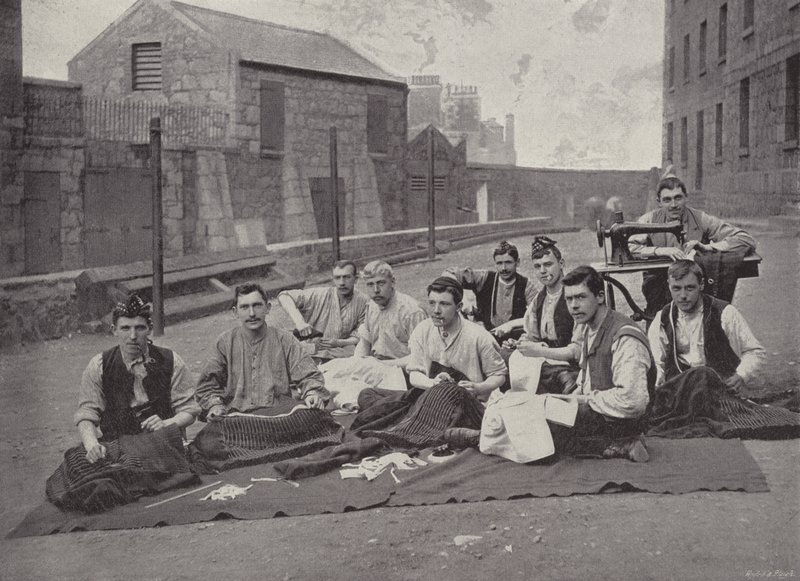 Gordon Highlanders fazendo Kilts de English Photographer