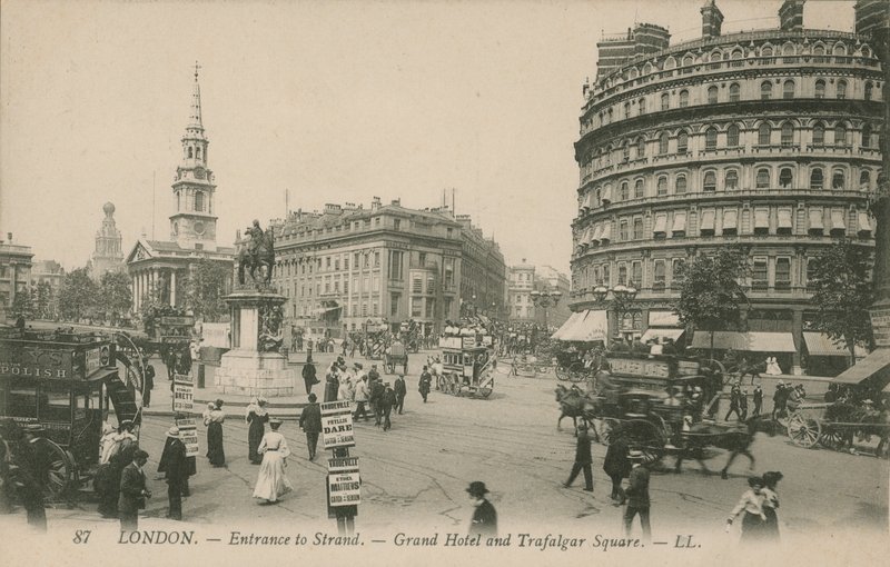 Grand Hotel e Trafalgar Square, em Londres de English Photographer