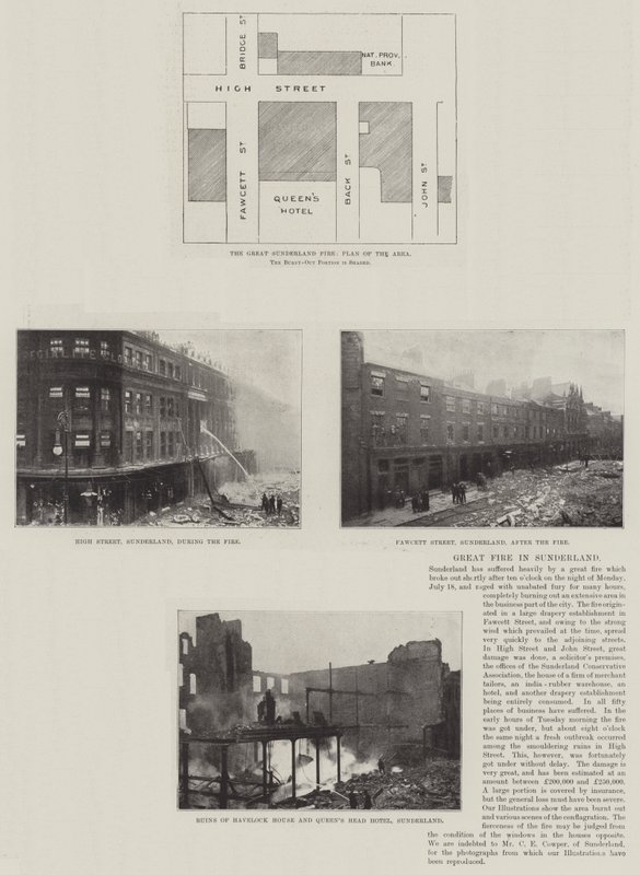 Grande incêndio em Sunderland de English Photographer