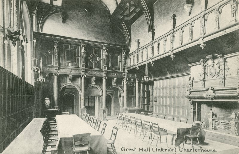 Great Hall, Charterhouse (foto a p/b) de English Photographer