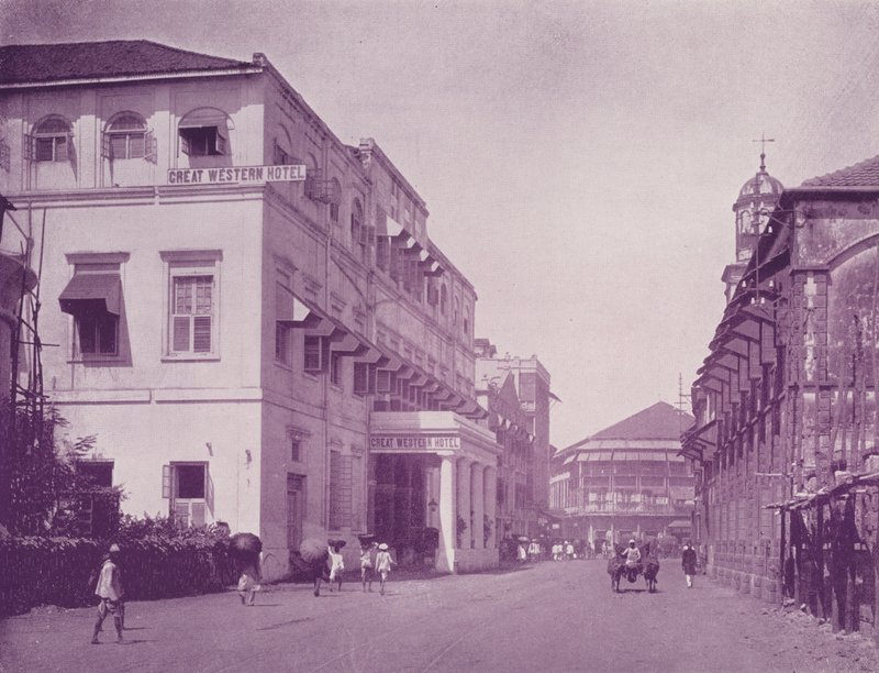 Great Western Hotel e Apollo Street, Bombaim de English Photographer