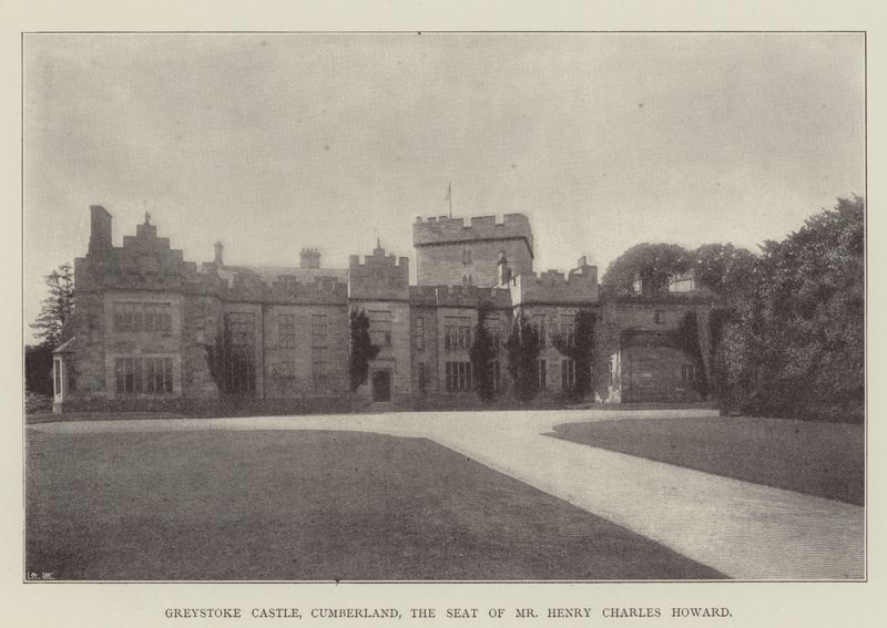 Greystoke Castle, Cumberland, a sede do Sr. Henry Charles Howard de English Photographer
