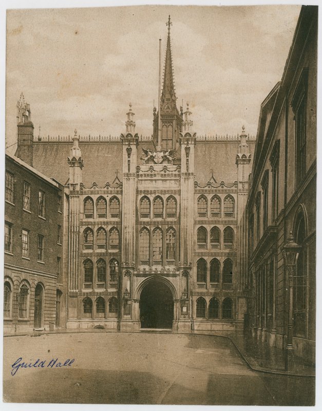 Guildhall, em Londres. Fotografia vitoriana de English Photographer