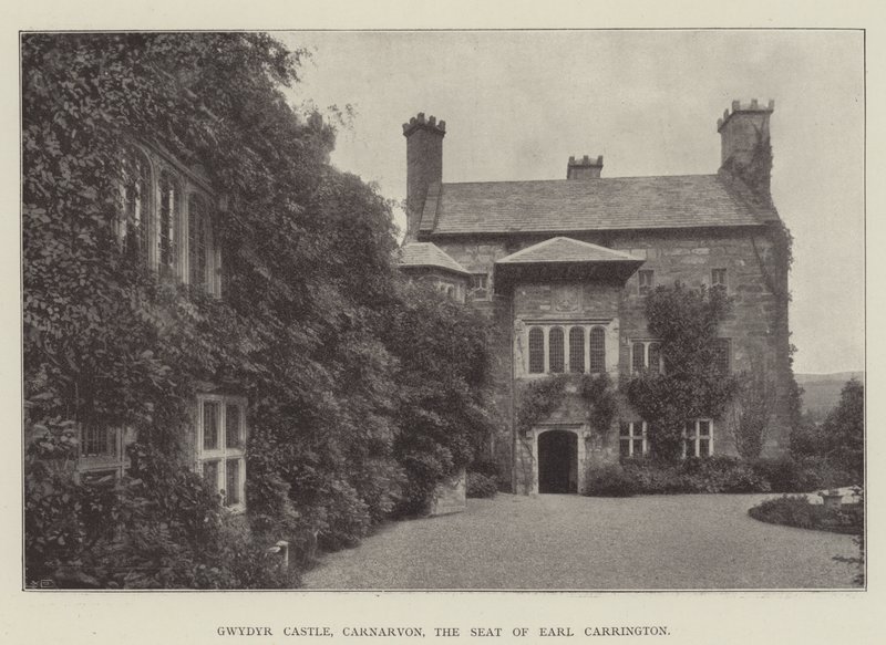Castelo de Gwydyr, Carnarvon, o assento de Earl Carrington de English Photographer