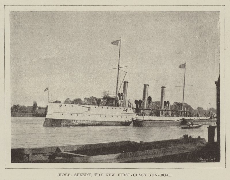 HMS Speedy, o novo gun boat de primeira classe de English Photographer