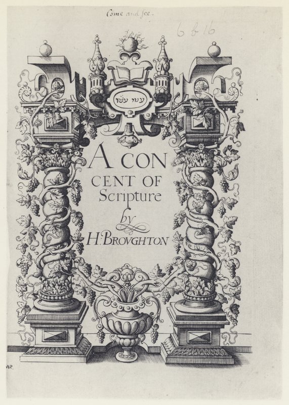 H Broughton, A Concentration of Scripture, G Simson e W White 1590 (foto a p/b) de English Photographer