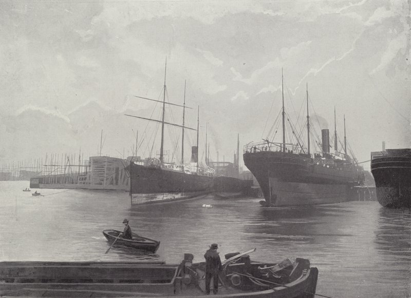 Pátio de navios de Harland e Wolffs, Belfast de English Photographer