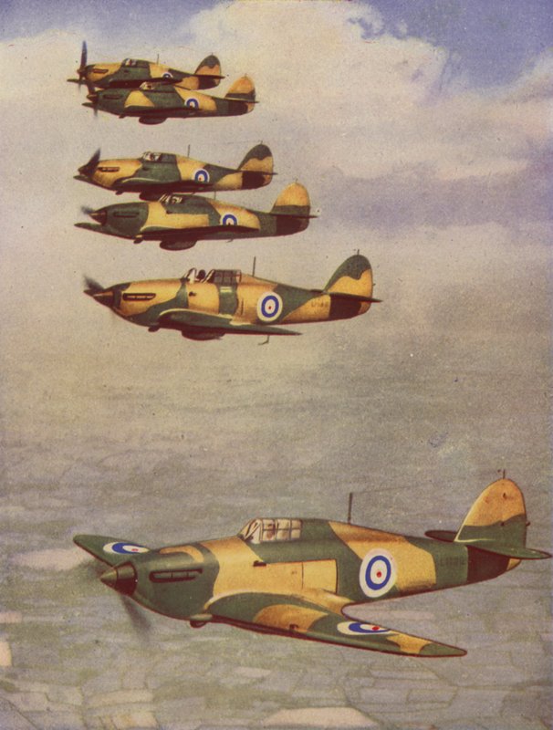 Hawker Hurricanes (fotografia a cores) de English Photographer