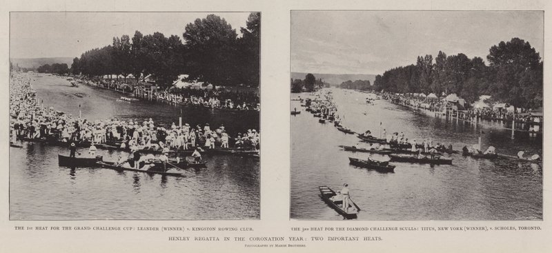 Regata de Henley no ano da coroação, duas calorias importantes de English Photographer