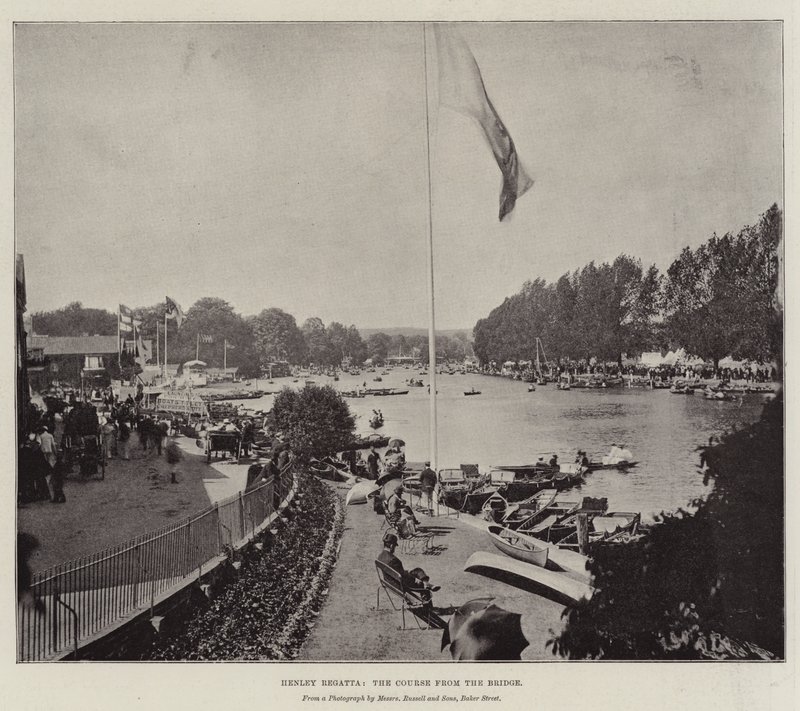 Henley Regatta, o curso da ponte de English Photographer