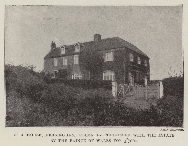 Hill House, Dersingham, comprada recentemente com a propriedade pelo príncipe de Gales por £ 7000 de English Photographer