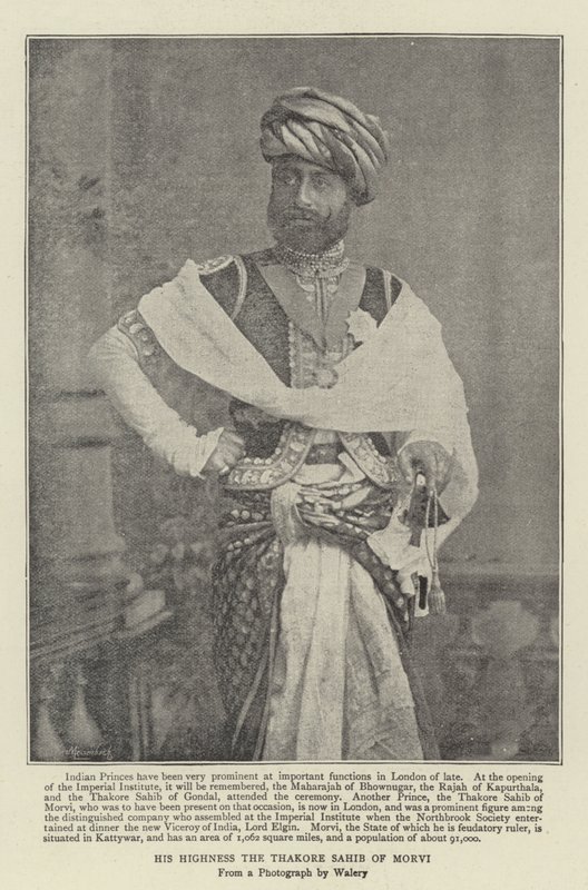 Sua Alteza o Thakore Sahib de Morvi de English Photographer