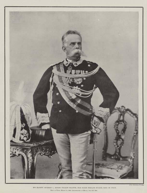 Sua Majestade Humbert I, Renier Charles Emanuel Jean Marie Fernand Eugene, Rei da Itália de English Photographer